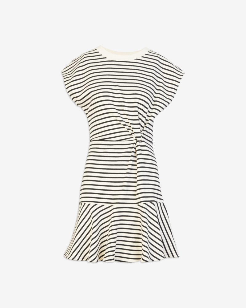 Front of a size 1X Maeve Dress in Cream/Black by Tanya Taylor. | dia_product_style_image_id:322360